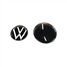 Load image into Gallery viewer, Image of VW VOLKSAWAGEN POLO 6C Black badges Emblems Reverse Side