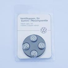 Load image into Gallery viewer, VW Volkswagen Emblem Valve Stem Caps Black