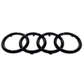 Front 273mm Black Audi Badge on a white background