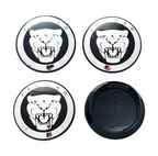 Image of Jaguar 59mm black wheel centre cap hubs all four