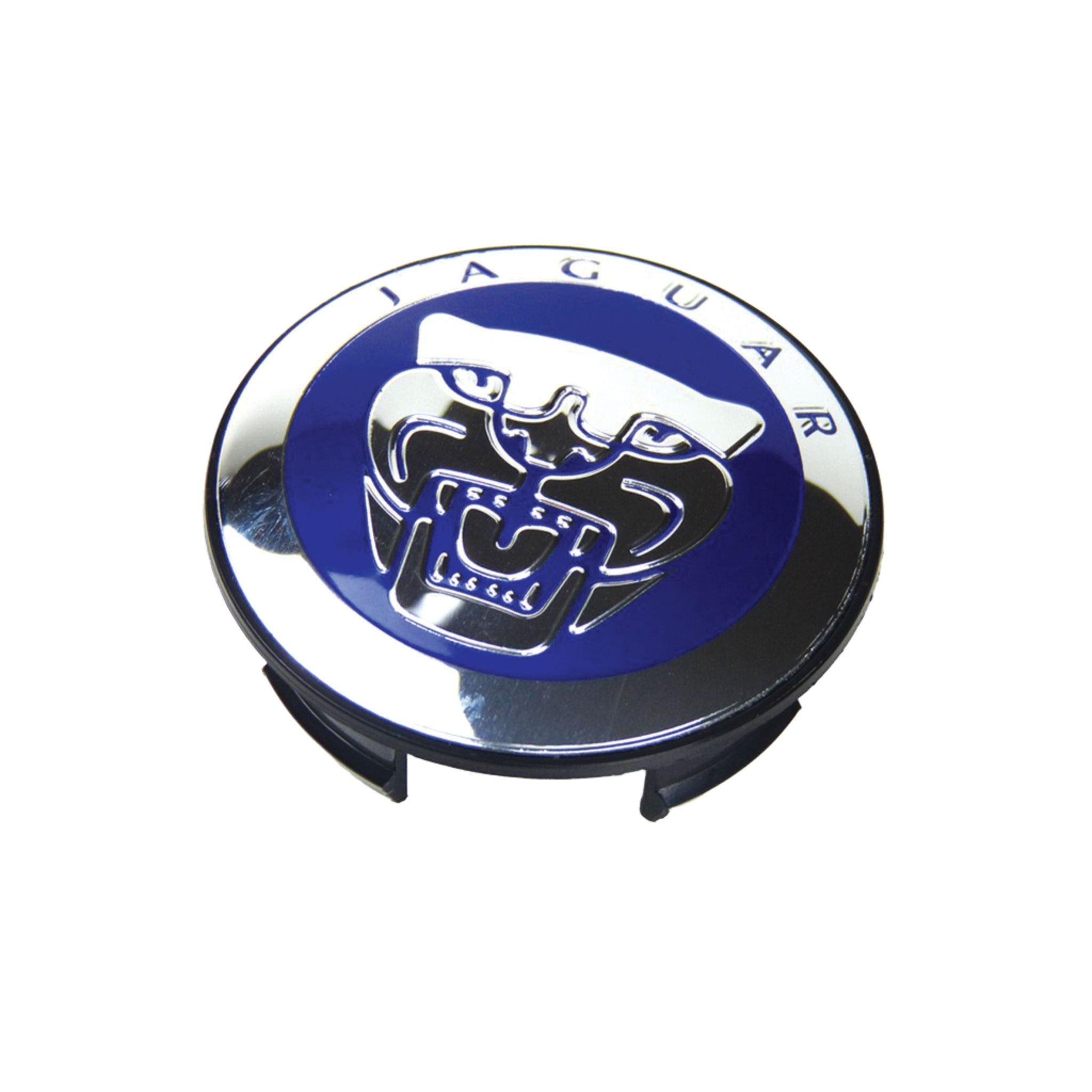 Image of singular Jaguar 59mm black wheel centre cap hubs