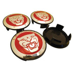 Jaguar 59mm Red wheel centre cap hubs all four unboxed