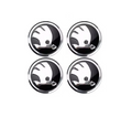 4 Skoda Wheel Centre Caps Unboxed