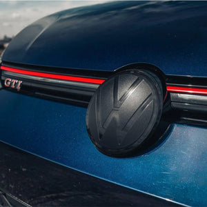 VW MK8 GTI & Golf R Gloss Black Tinted Badge SET - Front & Rear