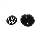 Image of VW VOLKSAWAGEN POLO 6C Black badges Emblems Reverse Side