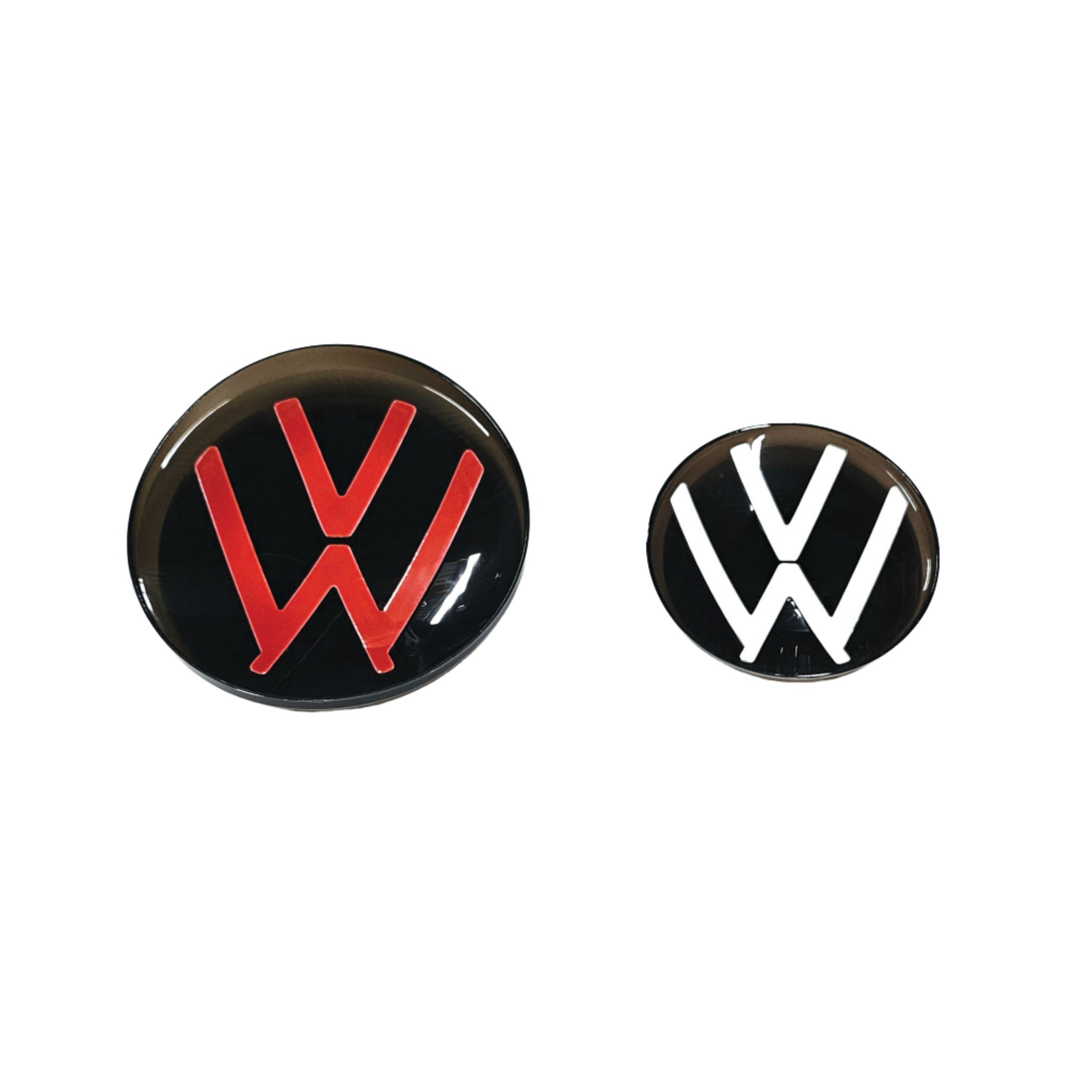 Image of VW VOLKSAWAGEN Tiguan Mk1 Black badges Emblems Reverse Side