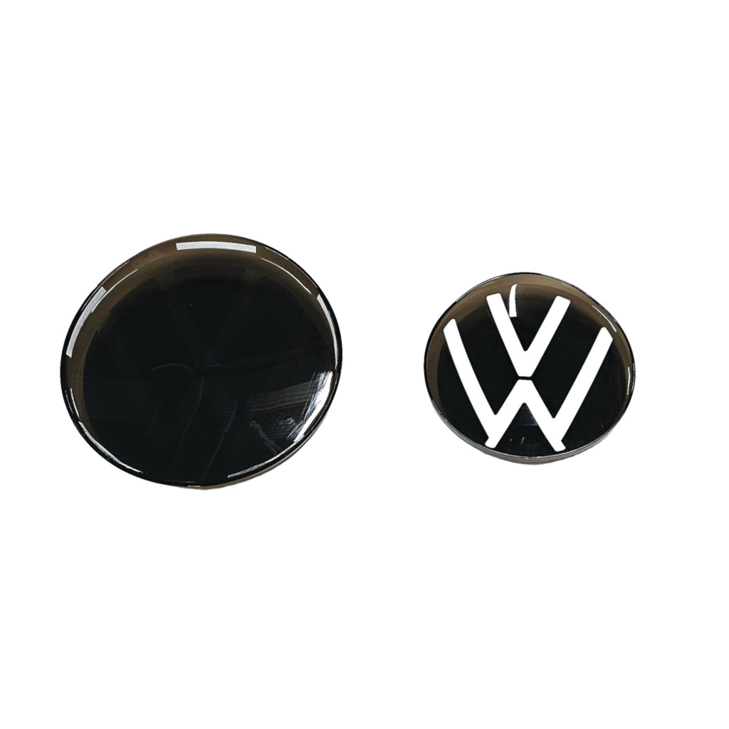 Image of Volkswagen VW TIGUAN MK2 Gloss Black Badge Emblems Reverse Sides