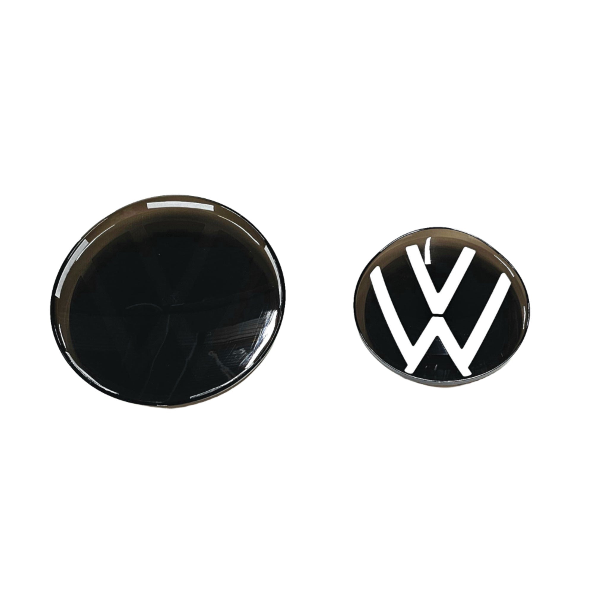 Image of Volkswagen VW TIGUAN MK2 Gloss Black Badge Emblems Reverse Sides