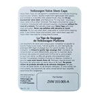 VW Volkswagen valve stem caps packaging with text on a white background