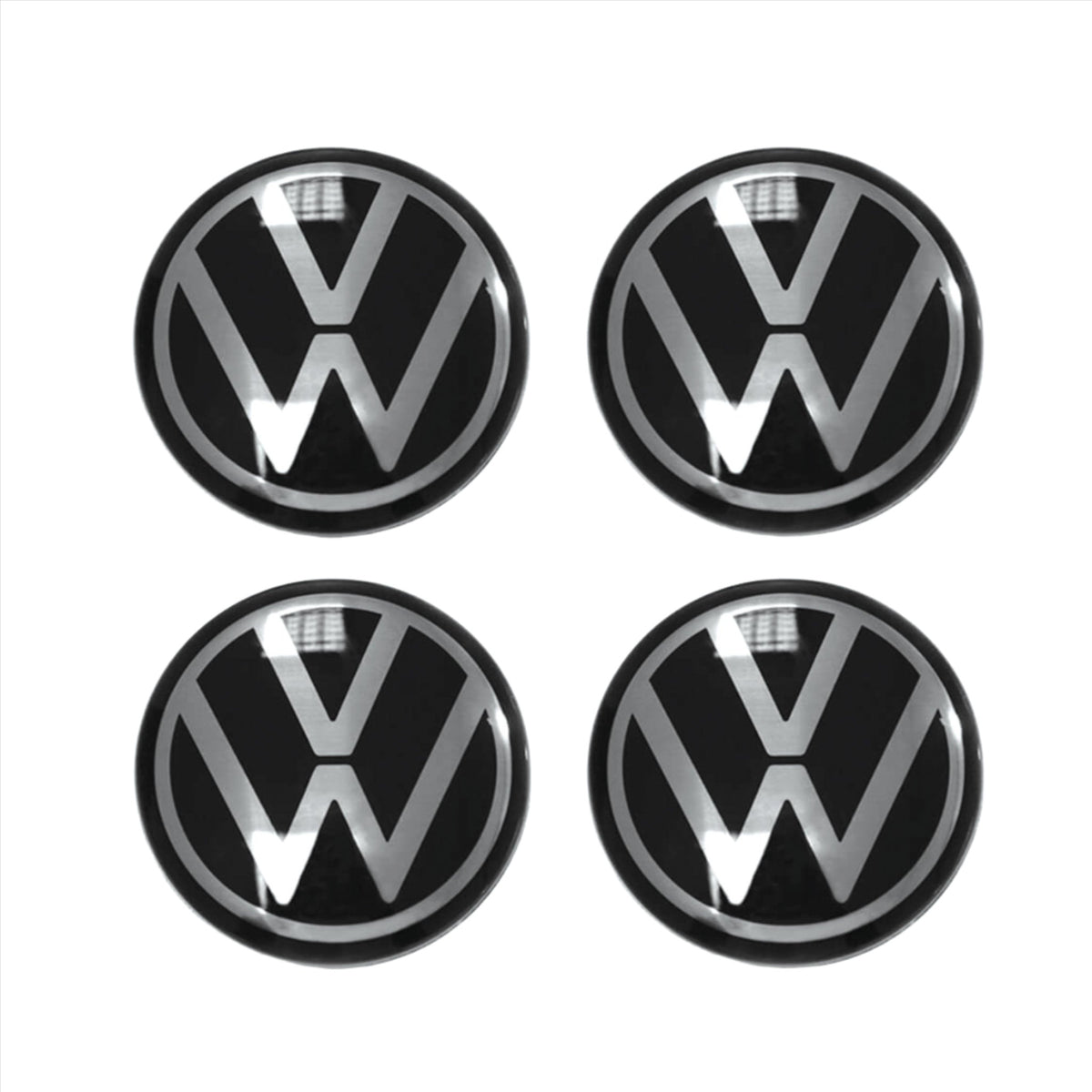 Volkswagen VW New Style Logo 65mm Wheel Centre Caps 4pc Set ...