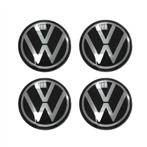 Image of Volkswagen VW New Style logo 65mm wheelcap centre hubs all four