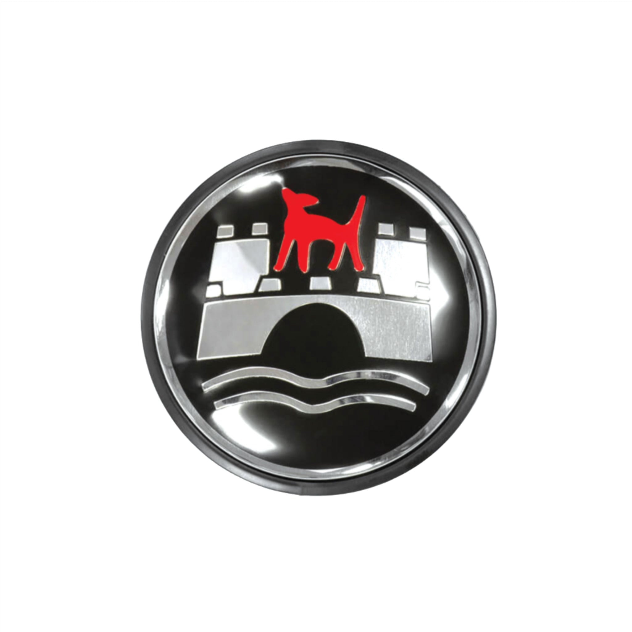 Single VW Wolfsburg logo 65mm wheel centre cap hub 