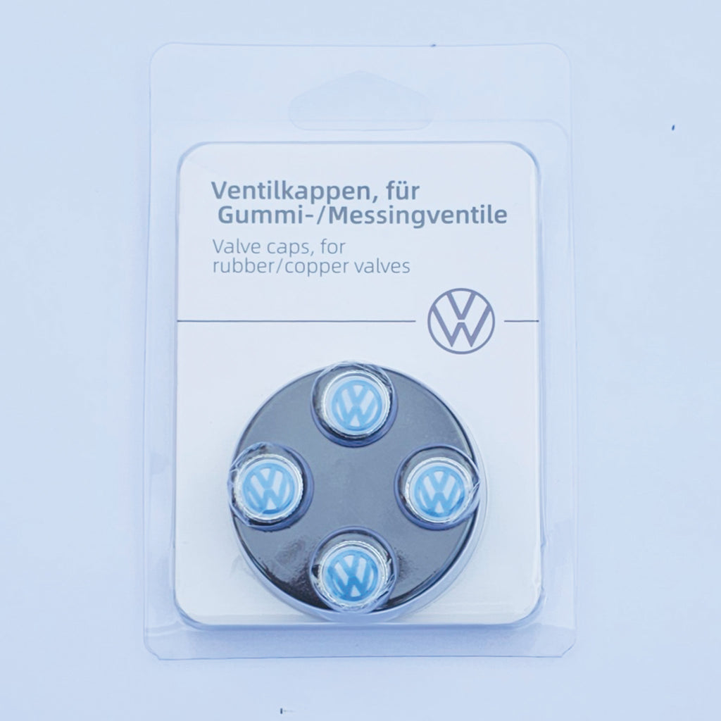 Blue Vw volkswagen valve caps boxed