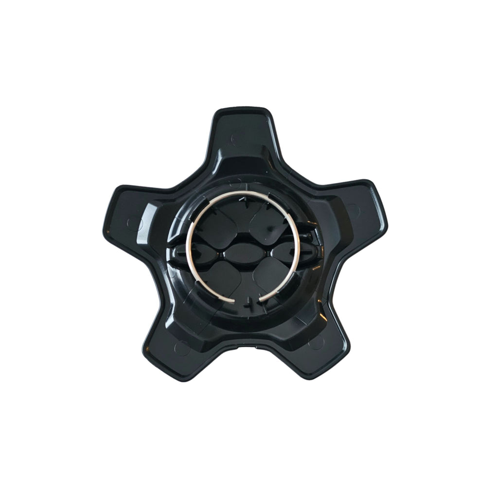 Rear side of Fiat 500X Wheel Centre Cap  part number 735626312 on a white background
