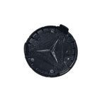 OneBlack Mercedes-Benz Alloy Wheel Centre Cap emblems on a white background face down showing rear