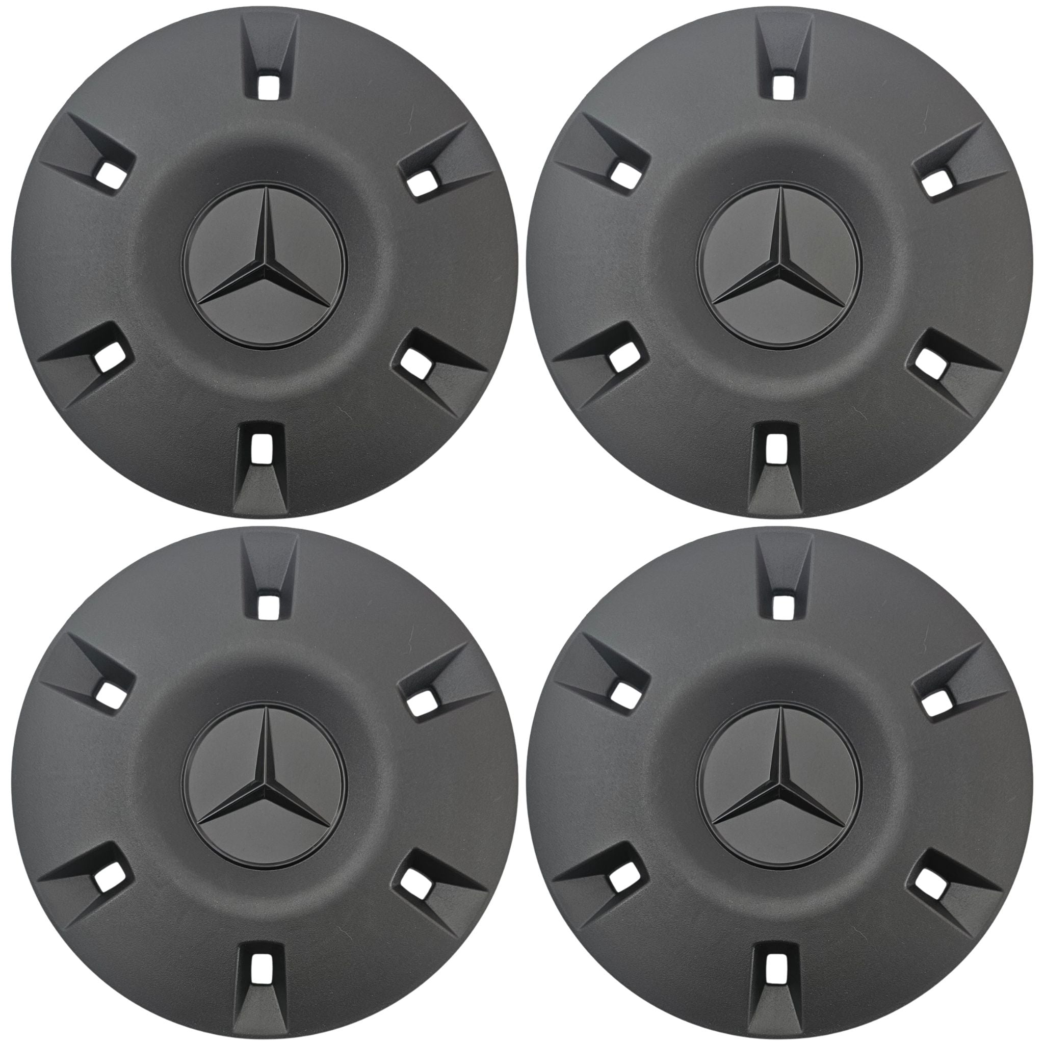4 x Mercedes Benz Sprinter W906 Replacement Wheel Centre Hub Caps on a white background