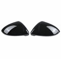 VW Volkswagen Golf Mk7 GTI R Gloss Black Mirror Cap Covers ona white background