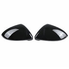 VW Volkswagen Golf Mk7 GTI R Gloss Black Mirror Cap Covers ona white background