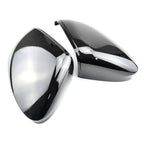 VW Golf Mk8 & Mk8.5 Gloss Black Mirror Covers Standard and Lane Assist on a white background