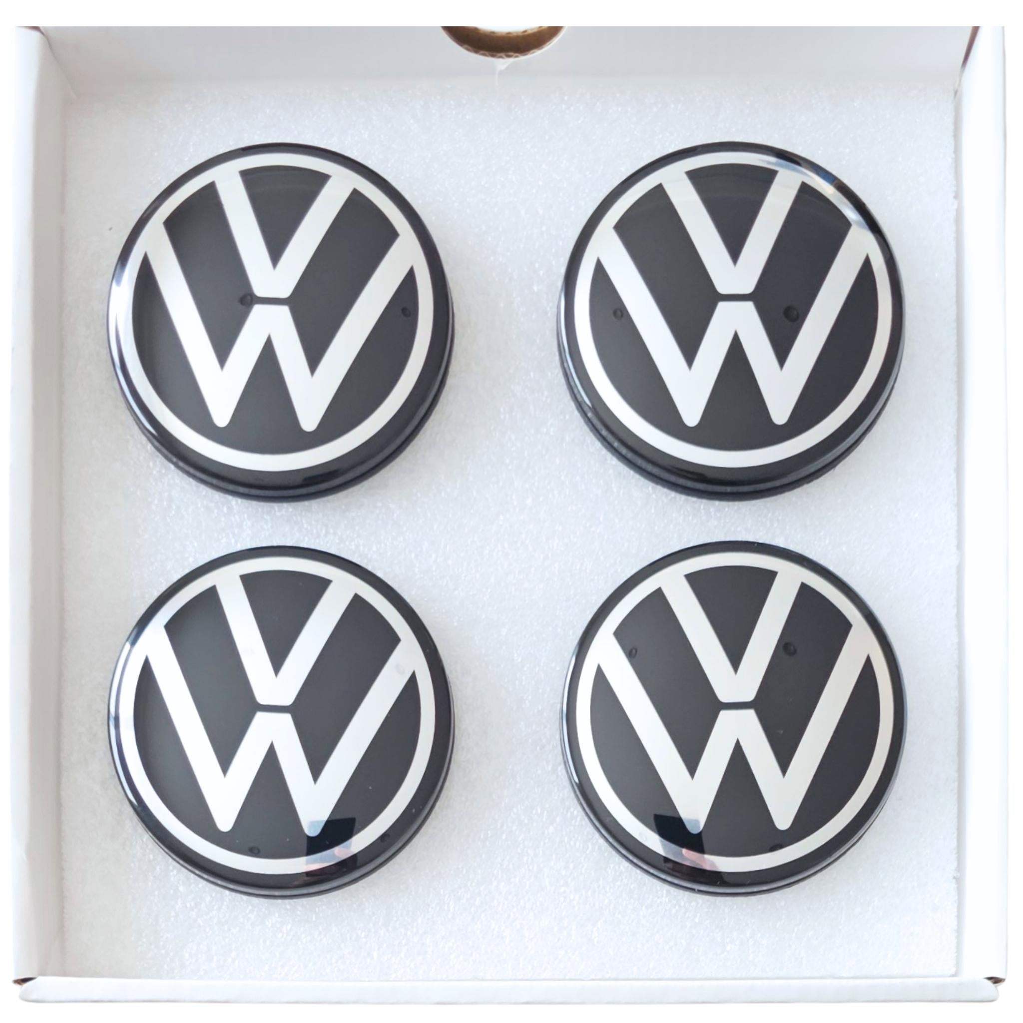 VW dynamic self levelling wheel centre caps 65mm set of 4 in box