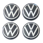 VW dynamic floating wheel centre caps 65mm set of 4 on white background