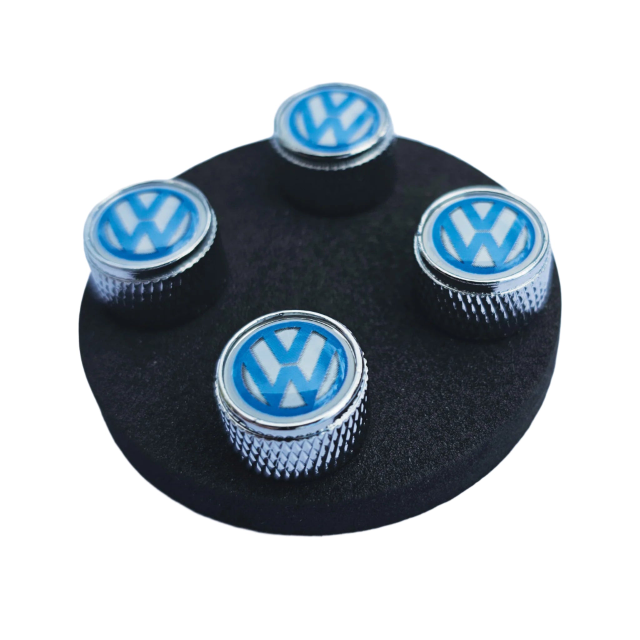 Blue Vw volkswagen valve caps unboxed