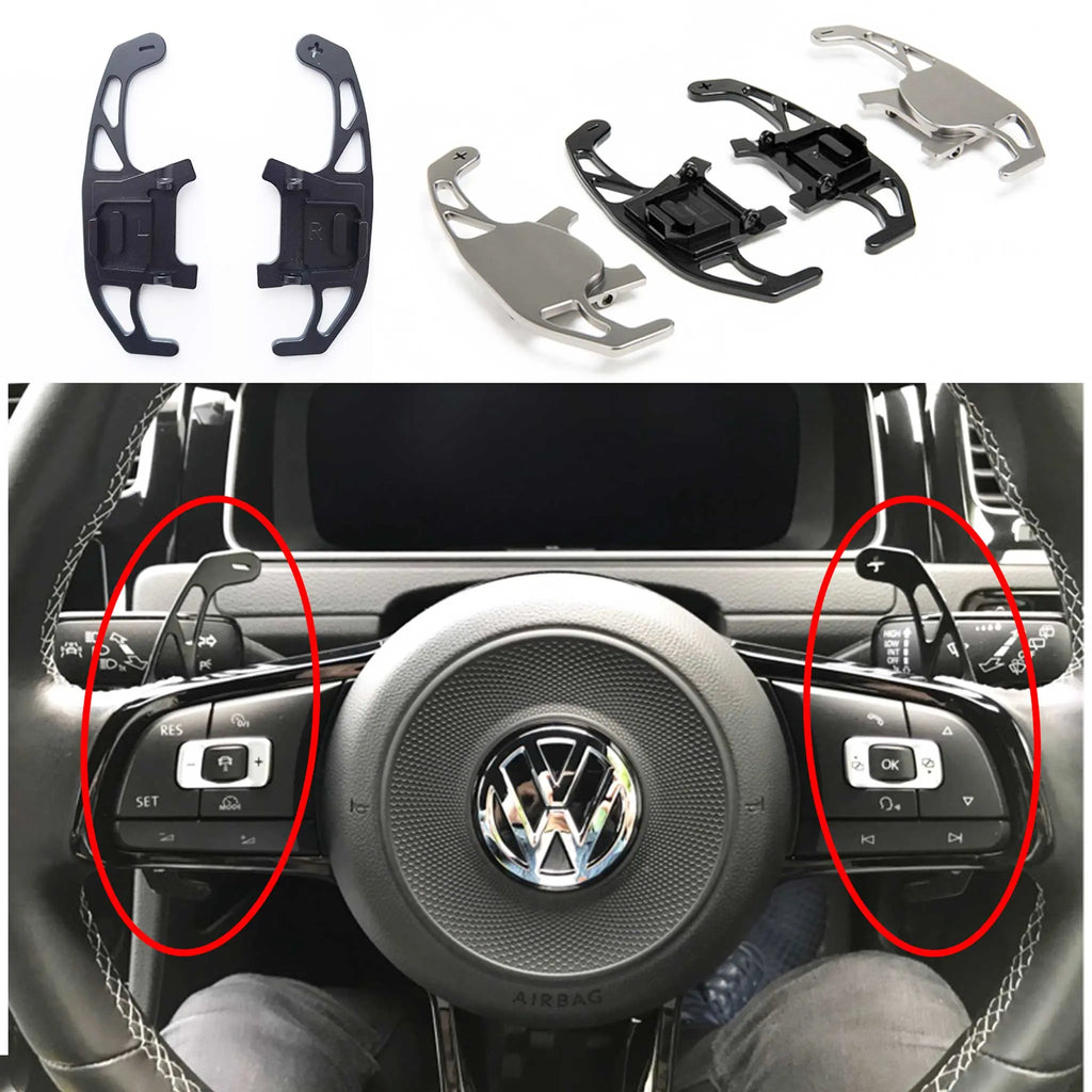 VW Volkswagen MK7 MK7.5 CNC Aluminium Metal DSG Gearshift Paddle Extension - Full Replacement FKNPerformance