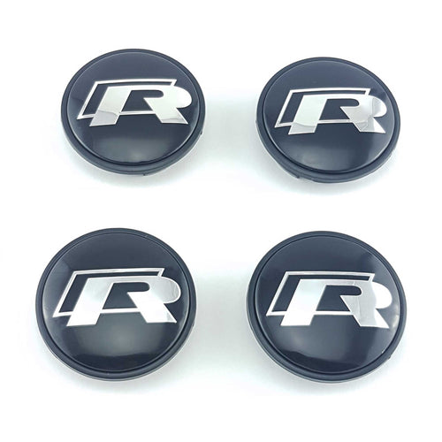 Image of  4 VW Golf R Logo Wheel centre caps unboxed