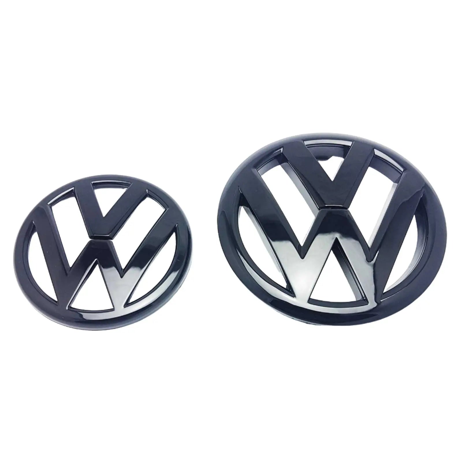 Image of both Mk6 VW Volkswagen Black Badges Front and Rear