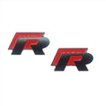 2 Red and Black VW Volkswagen R badge logos